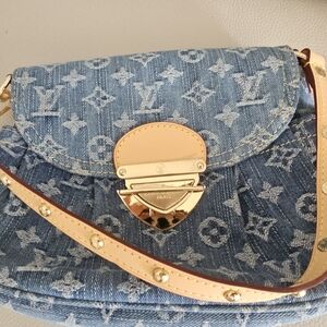 Designer Denim Sunrise Monogram Shoulder Bag